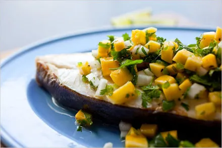 Salmon Or Halibut With Fruit Salsa