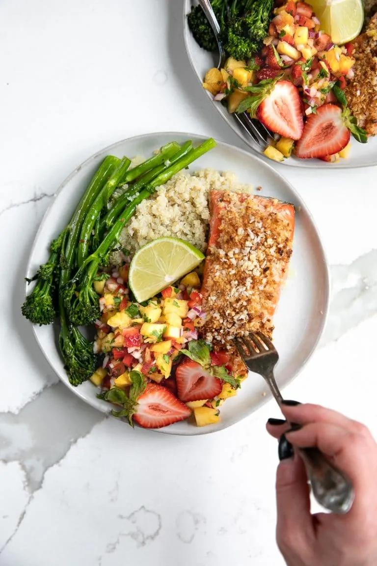 Salmon With A Macadamia Nut Crust