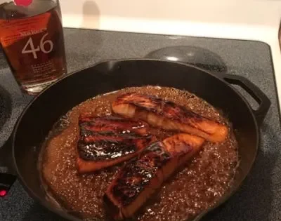 Salmon With Bourbon And Brown Sugar