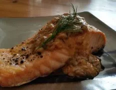 Salmon With Dijon Dill Shallot Sauce