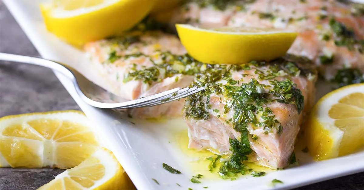 Salmon With Herb Dressing