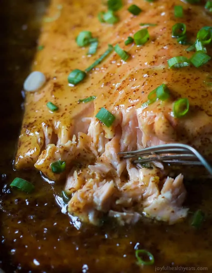 Salmon With Mustard Maple Glaze