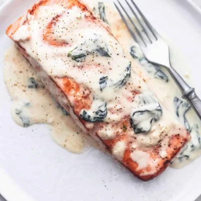 Salmon With Rice Florentine