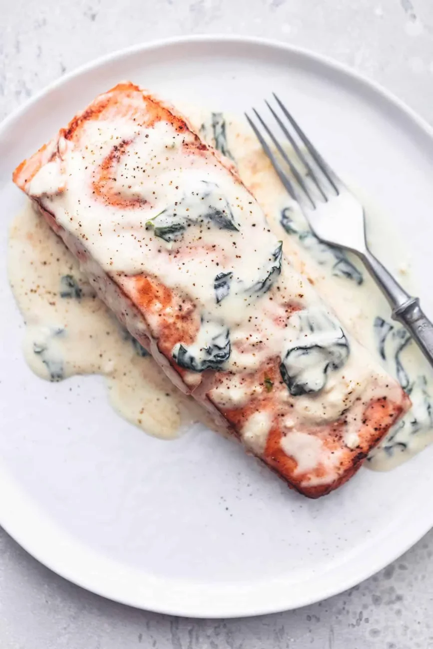 Salmon With Rice Florentine