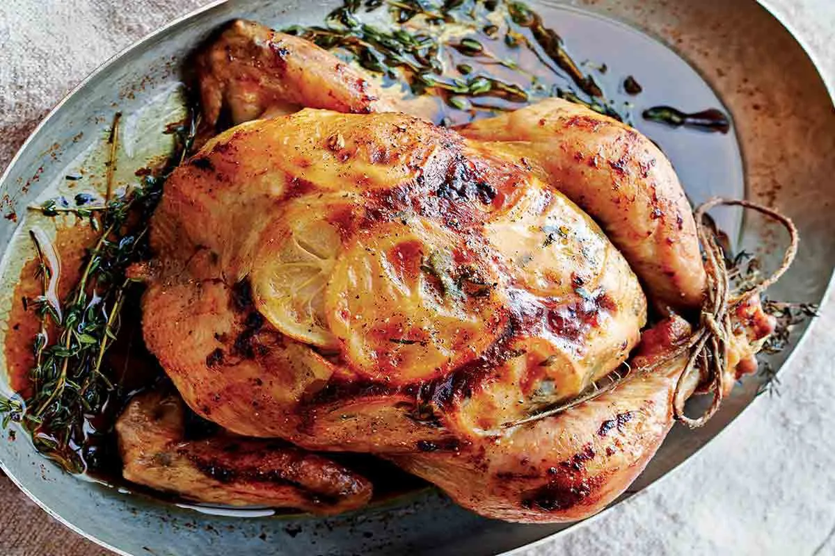 Salt Rubbed Roast Chicken With Lemon