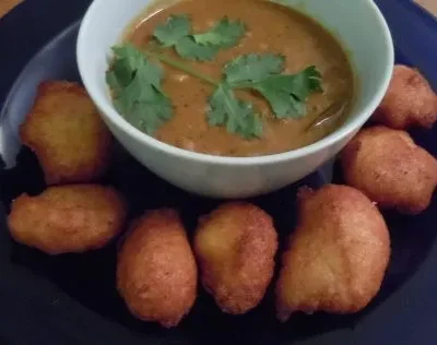 Sambhar Vada Yellow Lentil Soup With Spiced