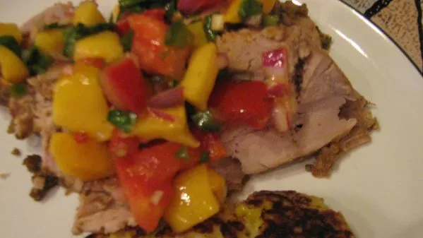 Santa Fe Pork Medallions With Peach Salsa