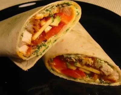 Sassy Chicken Wraps W/Cilantro