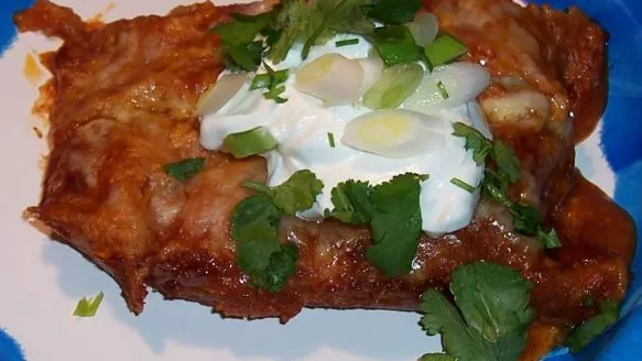 Saucy Chicken Enchiladas