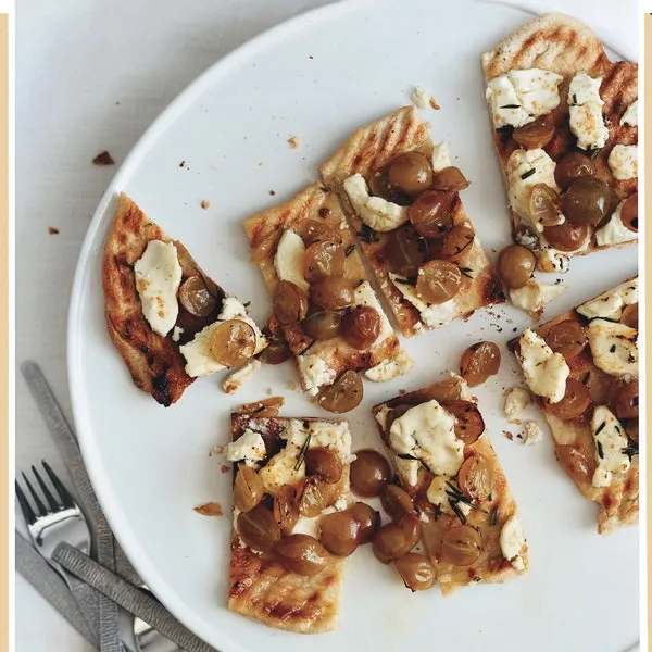 Sausage, Grape, And Goat Cheese Pizza