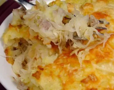 Sausage Sauerkraut Bake