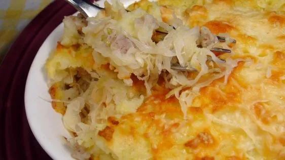 Sausage Sauerkraut Bake