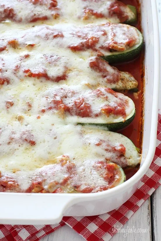 Sausage Stuffed Zucchini Boats