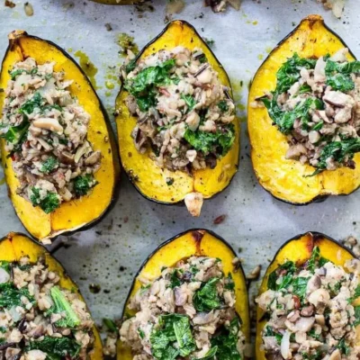 Sausage And Mushroom-Stuffed Delicata Squash Recipe