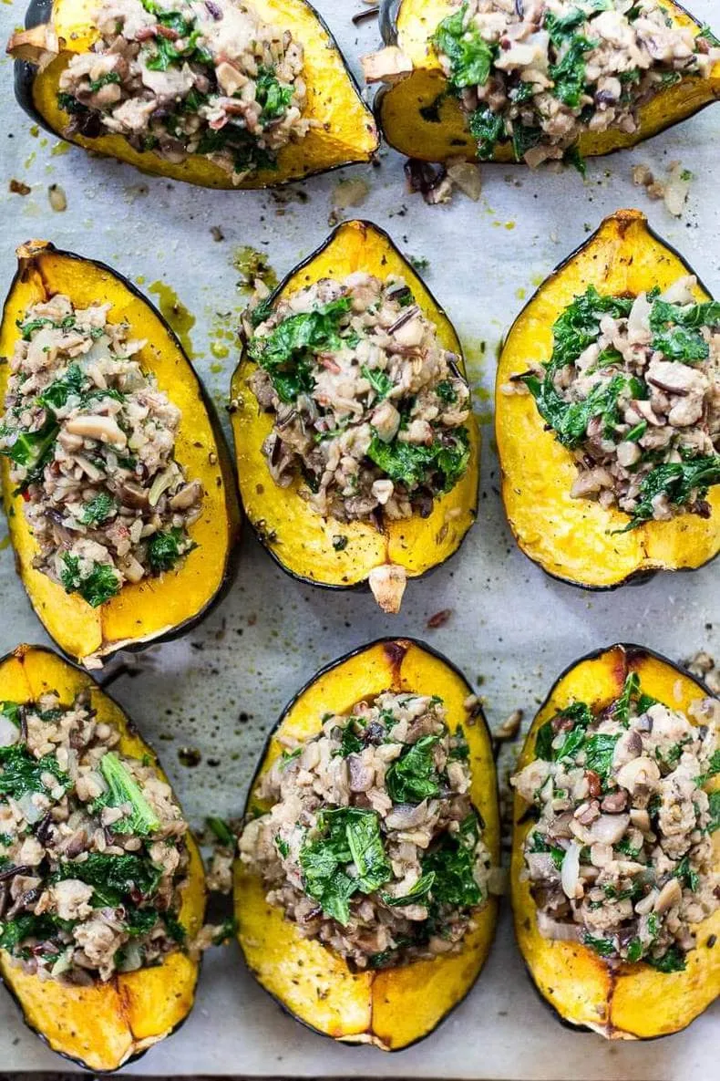 Sausage and Mushroom-Stuffed Delicata Squash Recipe