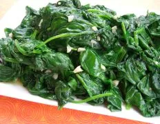 Sauteed Baby Spinach And Garlic