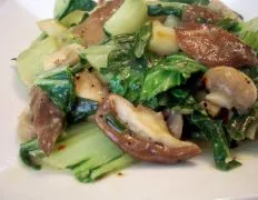 Sauteed Bok Choy With Mushrooms