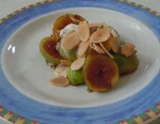 Sauteed Fresh Fig And Almond Dessert