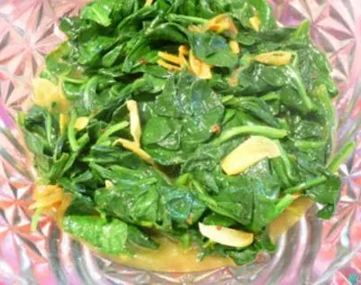 Sauteed Spinach With Indian Spices