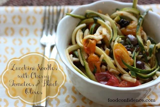 Sauteed Zucchini, Cherry Tomatoes, Olives