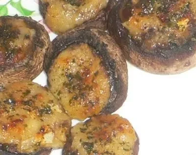 Savory Cheese And Garlic Stuffed Mushrooms Recipe