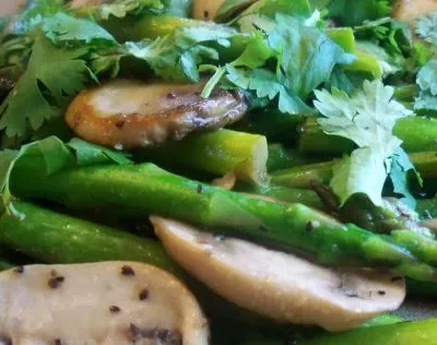 Savory Garlic Mushroom And Asparagus Stir-Fry Recipe