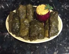 Savory Meat-Stuffed Grape Leaves Recipe