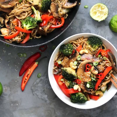 Savory Mushroom And Bell Pepper Stir-Fry Delight