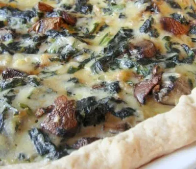 Savory Mushroom And Spinach Quiche Recipe