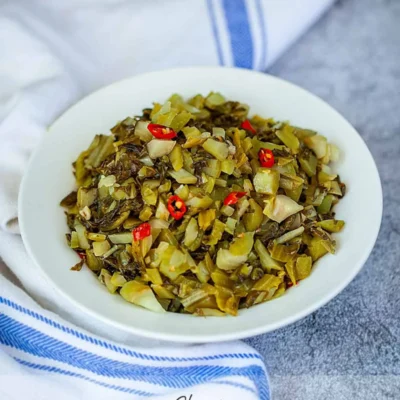 Savory Pork Stir-Fry With Zesty Mustard Greens