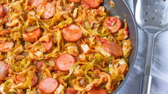 Savory Sausage and Southern-Style Fried Cabbage Recipe