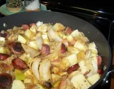 Savory Smoked Sausage with Sweet Apples and Tangy Sauerkraut Recipe