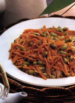 Savory Soy Beans And Bamboo Shoots Stir-Fry