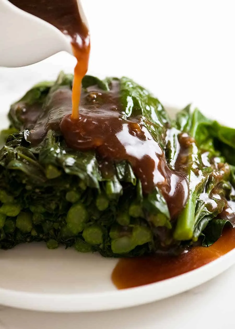 Savory Soy & Oyster Sauce Steamed Spinach Recipe