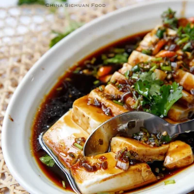 Savory Soy Sauce Infused Steamed Tofu Recipe