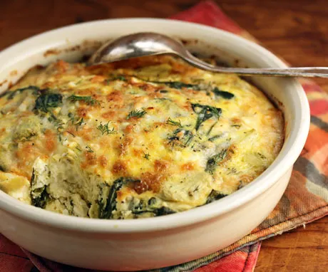 Savory Spinach, Feta, and Artichoke Morning Casserole