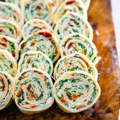 Savory Spinach And Cheese Pinwheel Appetizers