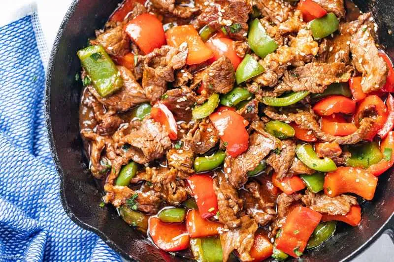 Savory Steak And Pepper Stir Fry