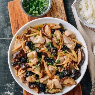 Savory Steamed Chicken With Sausage And Mushrooms Recipe