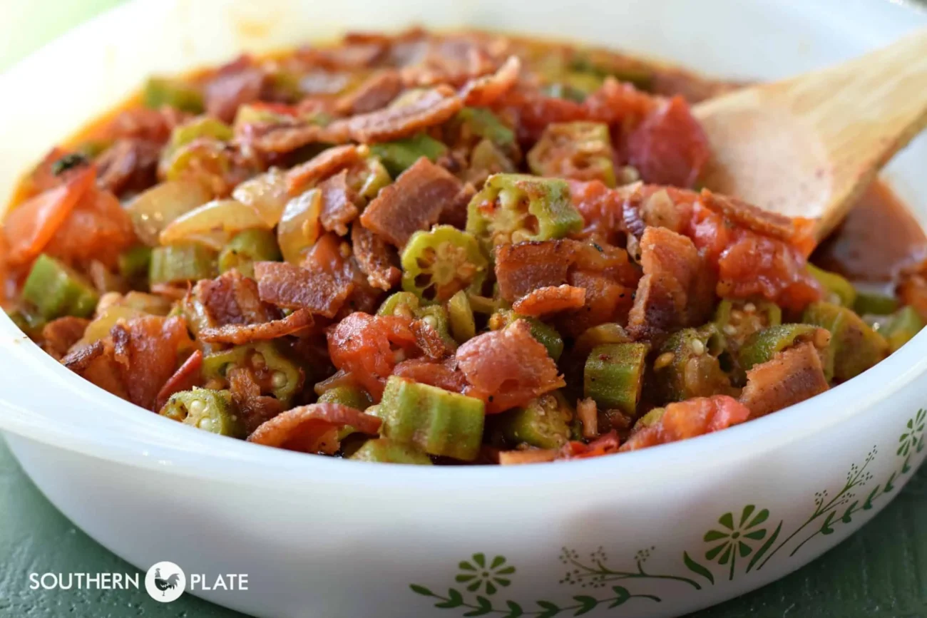 Savory Stewed Tomatoes with Okra Delight