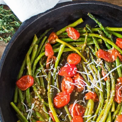 Savory Stir-Fried Asparagus With Juicy Tomatoes Recipe