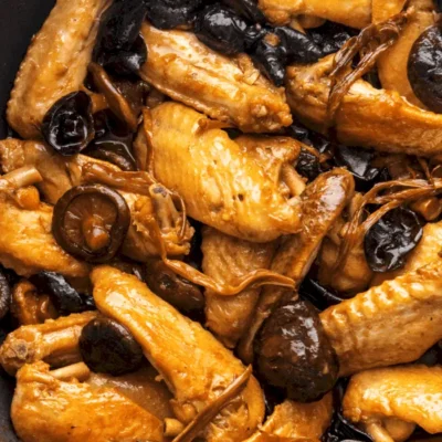 Savory Stir-Fried Chicken With Black Mushrooms Recipe