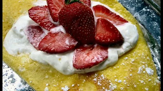 Savory Strawberry & Sour Cream Omelet Delight