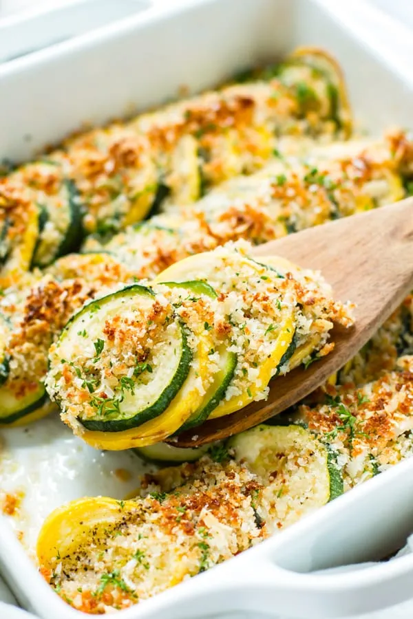 Savory Summer Squash and Zucchini Bake Casserole