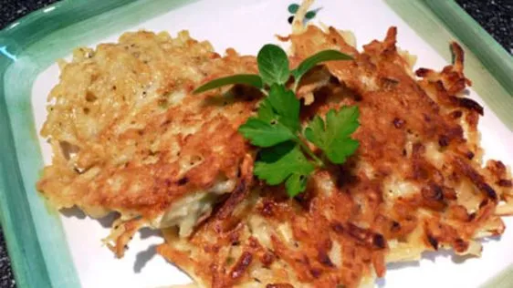 Savory Sweet Potato, Onion, and Thyme Pancakes Recipe