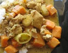 Savory Sweet Potato And Chicken Yellow Curry Recipe