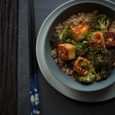 Savory Tamari-Glazed Tofu With Crisp Broccoli Stir-Fry