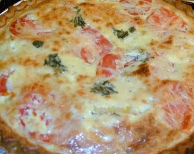 Savory Tomato Basil Tart With Greek Yogurt Crust