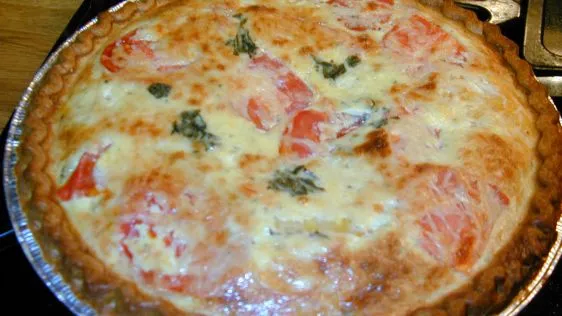 Savory Tomato Basil Tart with Greek Yogurt Crust