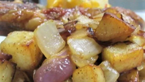 Savory Triple-Onion Roasted Potatoes Recipe